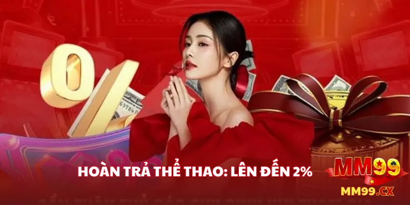 Hoàn trả MM99 cực sốc – Nhận lại giá trị từ mọi cược 2 Hoàn trả thể thao: Lên đến 2%