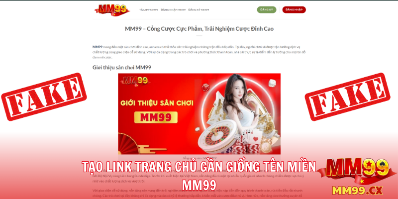 Cảnh báo website lừa đảo mạo danh nhà cái MM99 3 Tạo link trang chủ gần giống tên miền MM99